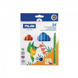 Milan Флумастери, 24 цвята в опаковка - Papetărie