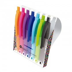 Milan Химикалка Mini P1 Touch, автоматична, 1.0 mm, асорти, 7 броя - Papetărie
