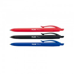 Milan Химикалка P1 Touch, 3 цвята, 4 броя в блистер - Papetărie