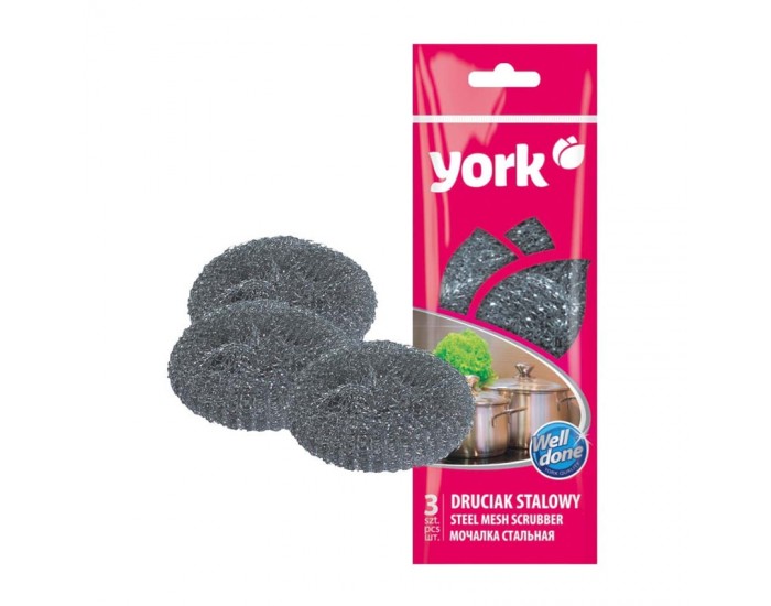 York Домакинска тел за съдове Maxi, фина, 3 броя