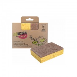 York Домакинска гъба Eco Natural, без канал, целулоза, 2 броя - Curățenie și dezinfecție