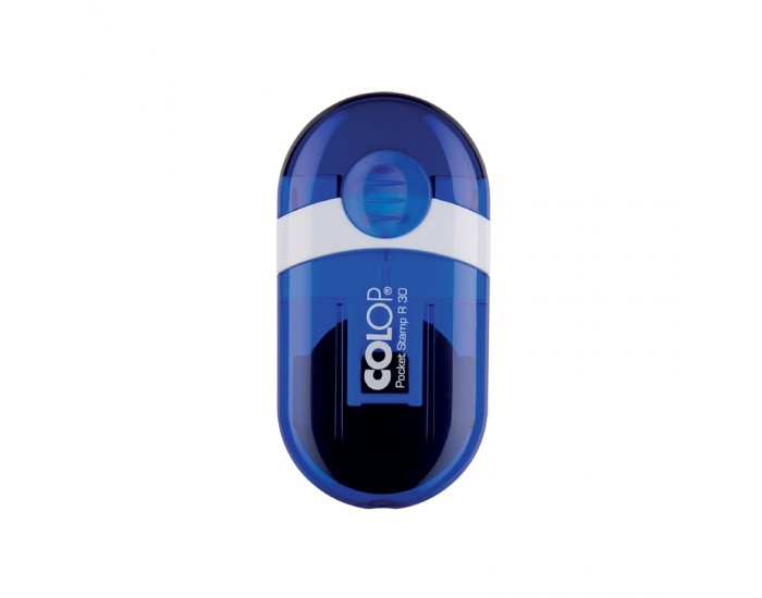 Colop Печат Pocket Stamp R 30, джобен, кръгъл, 30 mm, цвят индиго