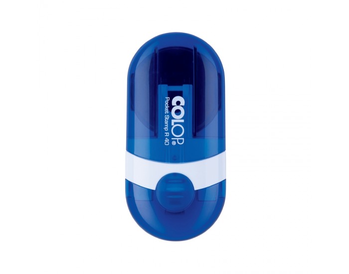 Colop Печат Pocket Stamp R 40, джобен, кръгъл, 40 mm, цвят индиго