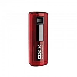 Colop Печат Pocket Stamp Plus 30, джобен, 18 x 47 mm, рубиненочервен, син отпечатък - Papetărie