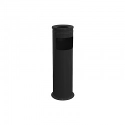 Dayco Кош за отпадъци, с пепелник, ø18 х 60 cm, 13 L, черен - Curățenie și dezinfecție