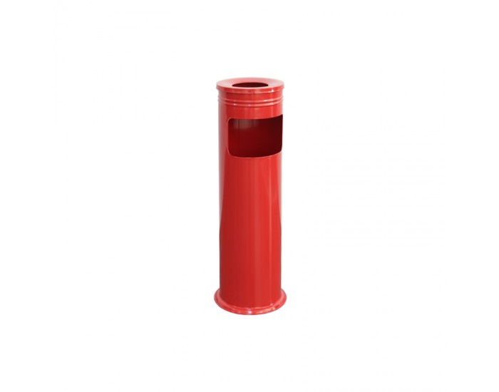 Dayco Кош за отпадъци, с пепелник, ø18 х 60 cm, 13 L, червен