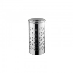 Dayco Кош за отпадъци, перфориран, с пепелник, ø30 х 65 cm, 35 L, инокс - Curățenie și dezinfecție