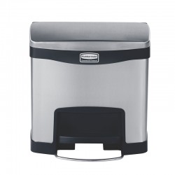 Rubbermaid Кош Slim Jim Front, метален, 15 L, черен - Curățenie și dezinfecție