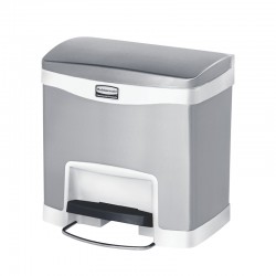 Rubbermaid Кош Slim Jim Front, метален, 15 L, бял - Curățenie și dezinfecție