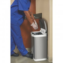 Rubbermaid Кош Slim Jim Front, метален, 30 L, бял - Curățenie și dezinfecție