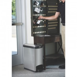 Rubbermaid Кош Slim Jim End, метален, 30 L, черен - Curățenie și dezinfecție