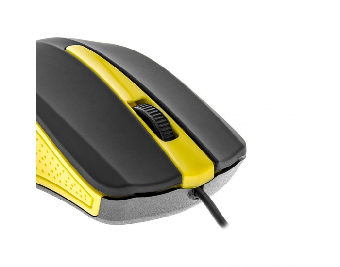 Yenkee Мишка 1015YW, оптична, USB, с кабел, жълта