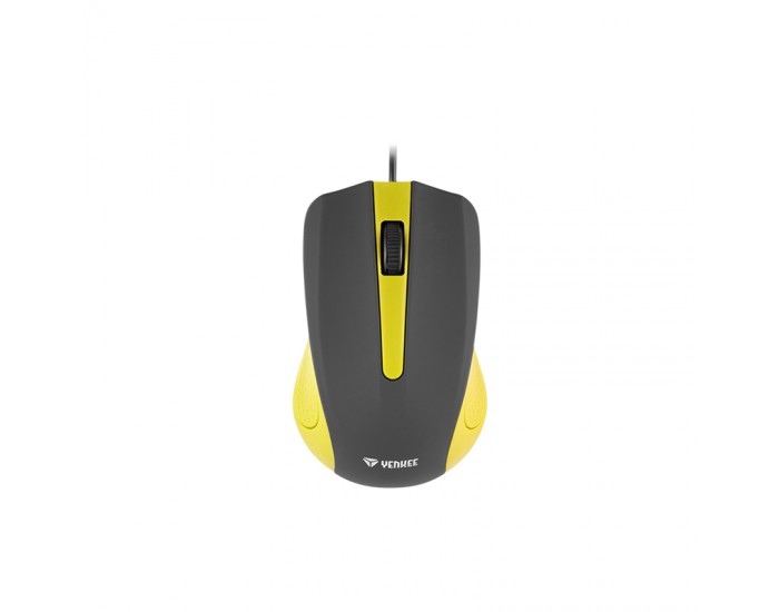 Yenkee Мишка 1015YW, оптична, USB, с кабел, жълта