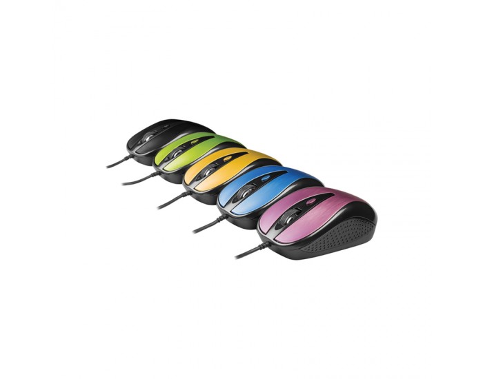Yenkee Мишка 1025BE, оптична, USB, 2400 dpi, с кабел, синя