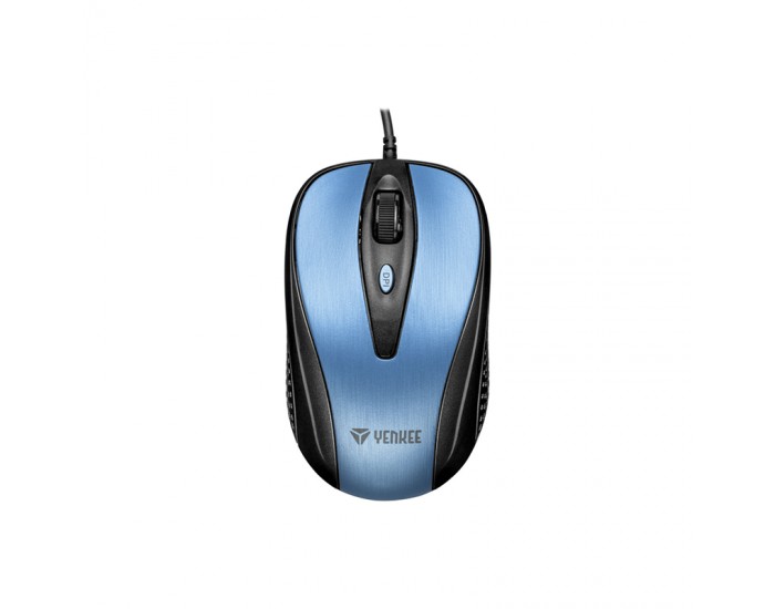 Yenkee Мишка 1025BE, оптична, USB, 2400 dpi, с кабел, синя