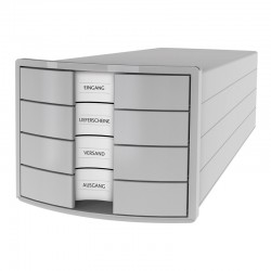 HAN Бокс за документи Impuls, с 4 чекмеджета, сив - Accesorii de birou