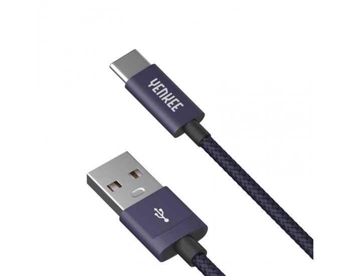 Yenkee Кабел 301 BE, USB-A Male към USB-C Male, 1 m, син