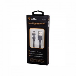 Yenkee Кабел 301 BK, USB-A Male към USB-C Male, 1 m, черен - Tehnică de birou