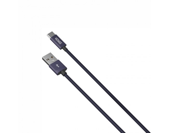 Yenkee Кабел 302 BE, USB-A Male към USB-C Male, 2 m, син