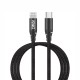 Yenkee Кабел 631 BK, USB-C Male към Lightning Male, 1 m, черен