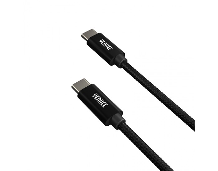 Yenkee Кабел USB Type-C към USB Type-C, 2 m, черен