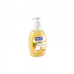Medix Течен сапун Cream Collection Milk & Honey, с помпа, 400 ml, оранжев - Curățenie și dezinfecție