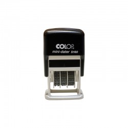 Colop Датник S160/3, с клише и цифри, 4 mm, черен - Papetărie