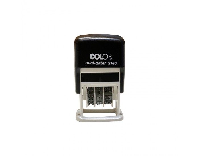 Colop Датник S160/3, с клише и цифри, 4 mm, черен