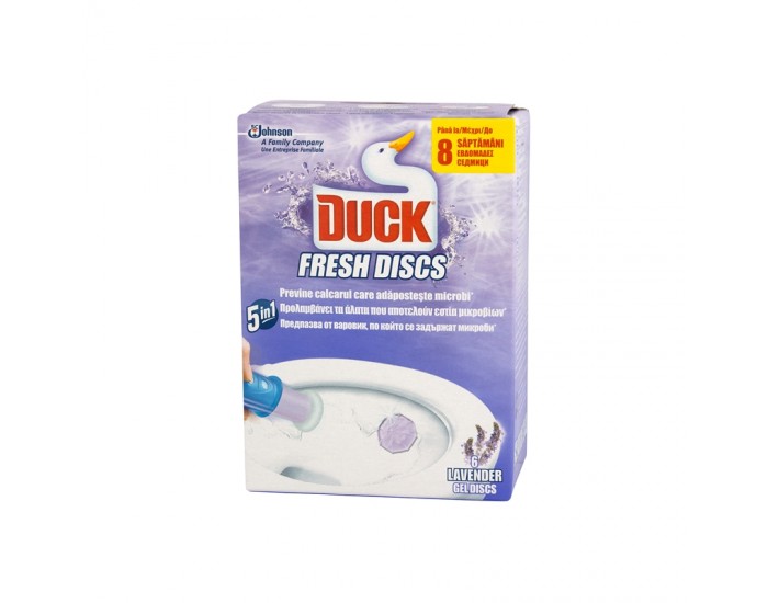Duck Ароматизатор за тоалетна Fresh Discs, гел, лавандула, 36 ml