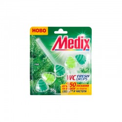 Medix Ароматизатор за тоалетна WC Fresh Drops, бор, 55 g - Curățenie și dezinfecție