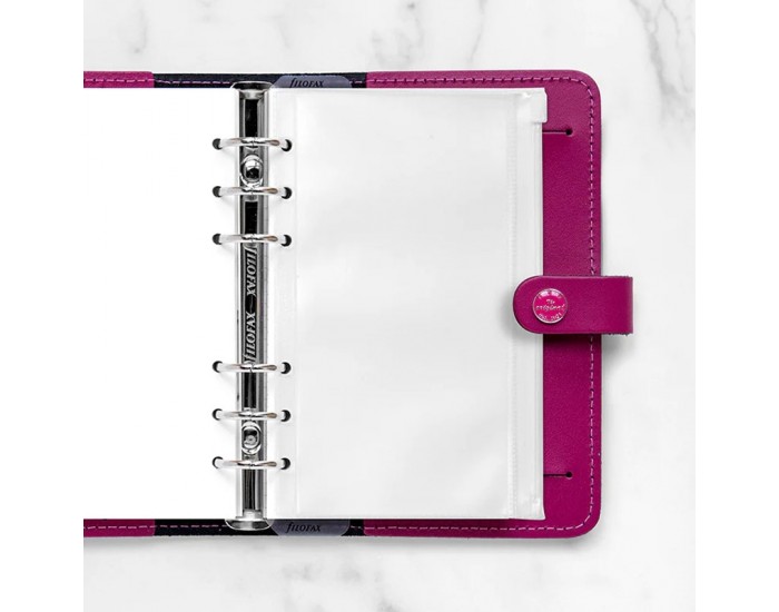 Filofax Плик за органайзер Personal, с цип, прозрачен