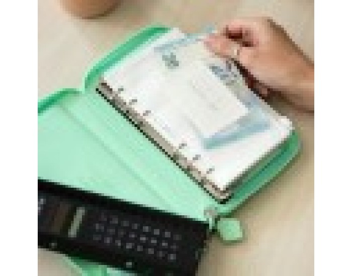 Filofax Плик за органайзер Personal, с цип, прозрачен