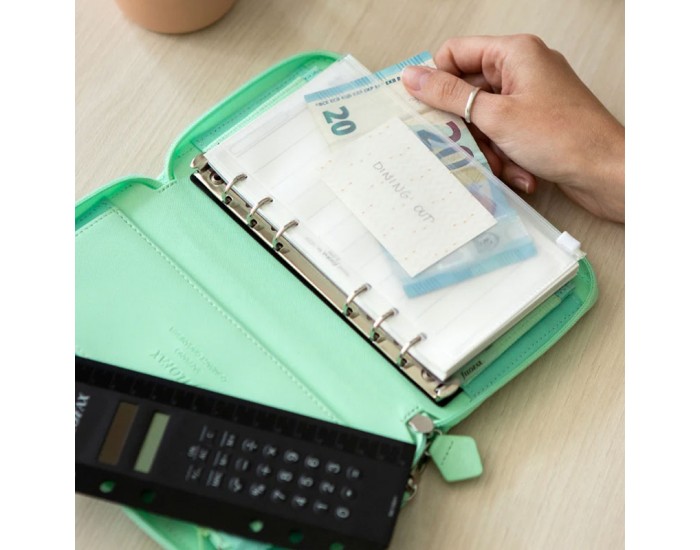 Filofax Плик за органайзер Personal, с цип, прозрачен