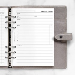 Filofax Планер за срещи, A5, бял - Filofax