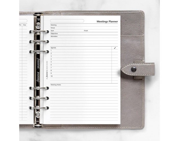 Filofax Планер за срещи, A5, бял