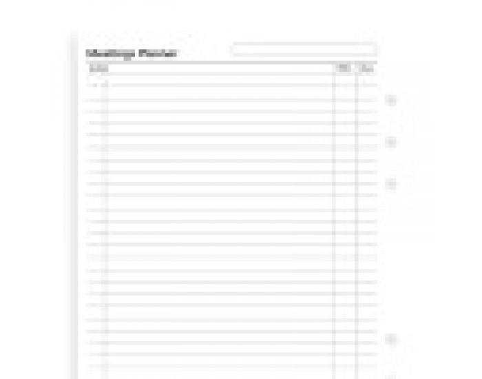 Filofax Планер за срещи, A5, бял