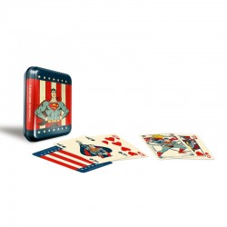 Cartamundi Карти за игра Superman Vintage, в метална кутия - Cameră copii