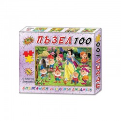 Пъзел с приказка Снежанка и седемте джуджета, 100 части - Puzzle-uri și jocuri