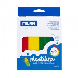 Milan Пластилин, 330 g, 4 цвята - Papetărie