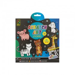 Grafix Стикери за издраскване Животни, 5 броя - Moxy