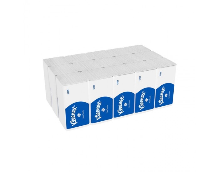 Kimberly-Clark Кърпи за ръце Kleenex 6789, двупластови, 21.2 х 21.5 cm, 186 къса, 15 броя