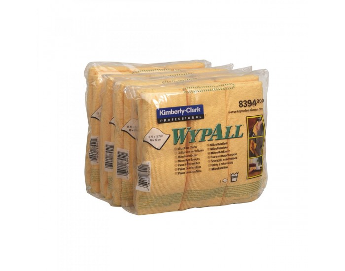 Kimberly-Clark Микрофибърна кърпа WypAll 8394, 40 х 40 cm, жълта, 6 броя