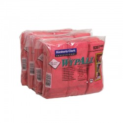 Kimberly-Clark Микрофибърна кърпа WypAll 8397, 40 х 40 cm, червена, 6 броя - Curățenie și dezinfecție