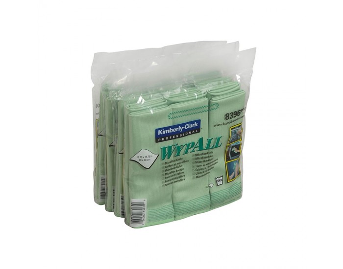 Kimberly-Clark Микрофибърна кърпа WypAll 8396, 40 х 40 cm, зелена, 6 броя