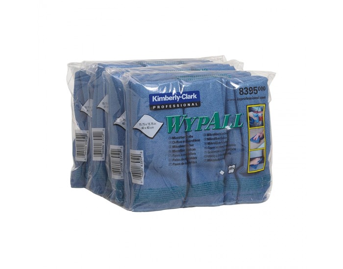 Kimberly-Clark Микрофибърна кърпа WypAll 8395, 40 х 40 cm, синя, 6 броя
