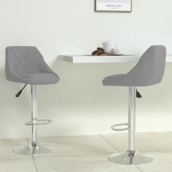 Sonata H Бар табуретки, 2 бр, светлосиви, кадифе - Scaune de bar