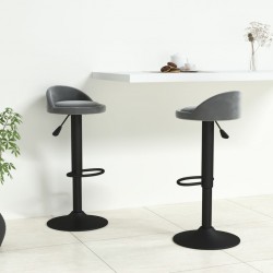 Sonata H Бар табуретки, 2 бр, тъмносиви, кадифе - Scaune de bar