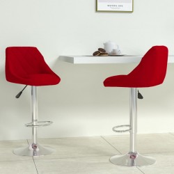 Sonata H Бар табуретки, 2 бр, виненочервени, кадифе - Scaune de bar