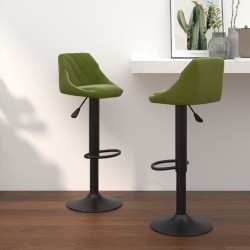 Sonata H Бар табуретки, 2 бр, светлозелени, кадифе - Scaune de bar
