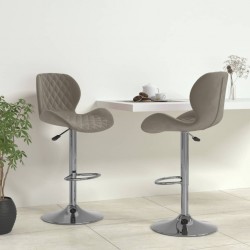 Sonata H Бар табуретки, 2 бр, светлосиви, кадифе - Scaune de bar